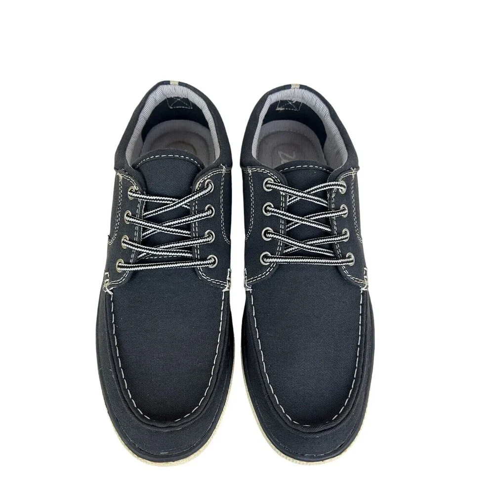 Antonio Zengara Boat Shoes Men's Size 7.5 Moc Toe Slip-ons Oceana Navy Canvas